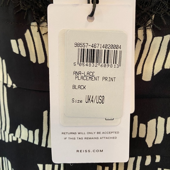 NWT REISS Ana-Lace Placement Print Top | 0 - Picture 13 of 13